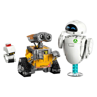 WALL-E e EVE visione frontale del set lego completo