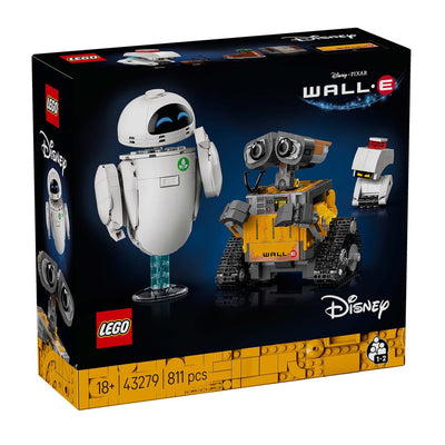 WALL-E e EVE visione con prospettiva laterale della scatola del set lego