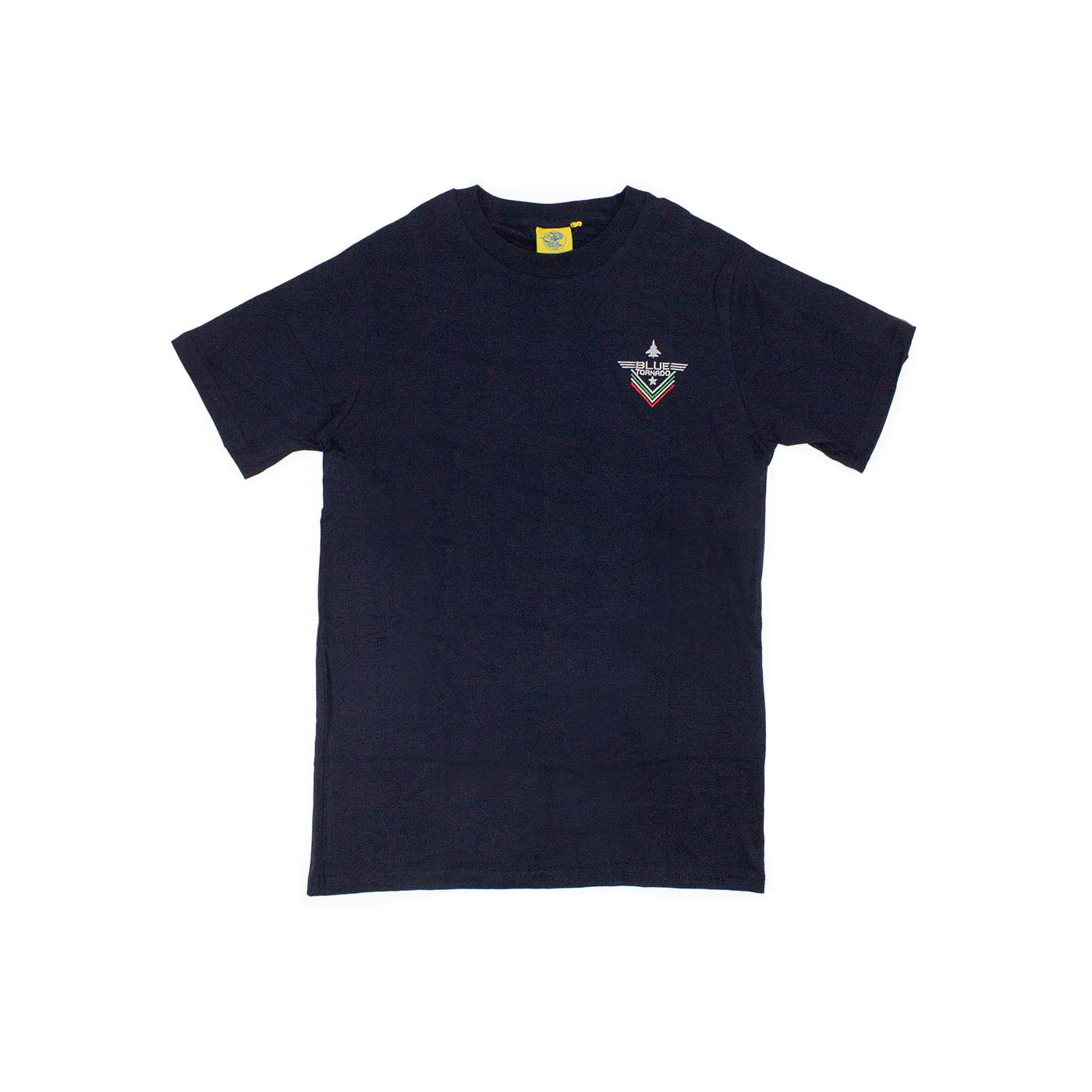 T-Shirt Blue Tornado colore blu scuro con ricamo visione frontale