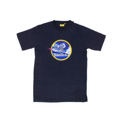T-Shirt Blue Tornado colore blu scuro con stampa visione frontale