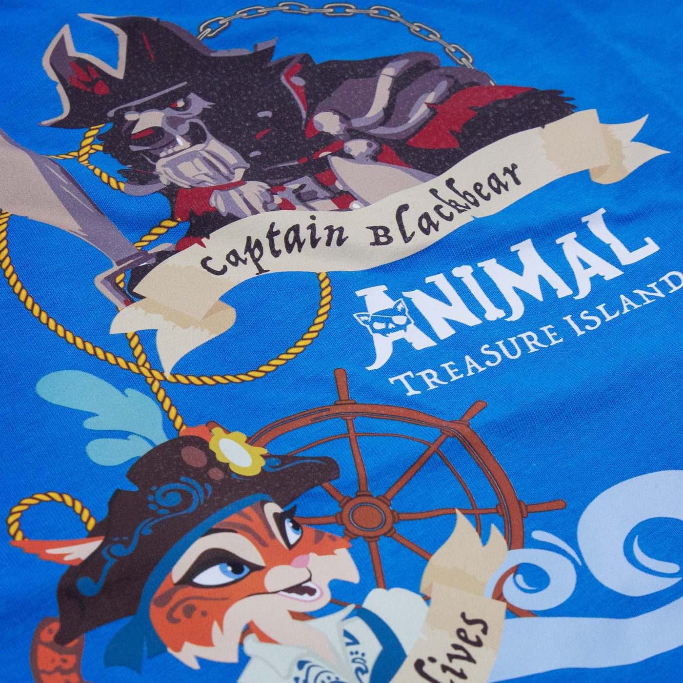 T-Shirt Animal Treasure Island fotografia dettaglio stampa dei personaggi
