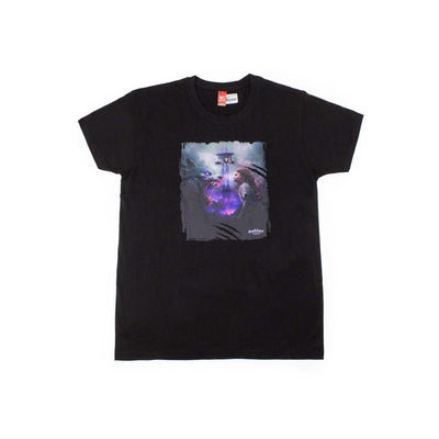 T-Shirt Wolf Legend colore nero con stampa, visione frontale