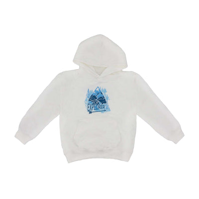 Felpa con cappuccio Mammut colore bianco visione frontale
