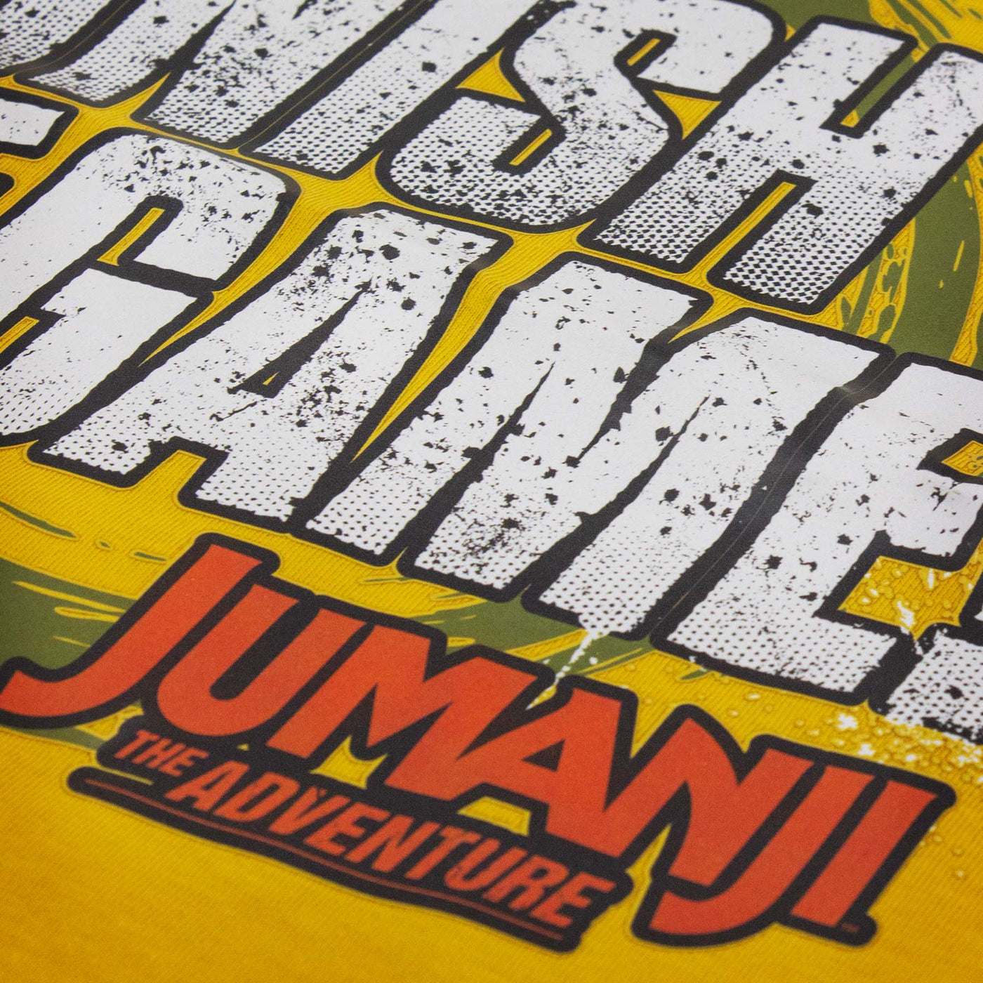 T-Shirt Jumanji® fotografia dettaglio stampa con zoom