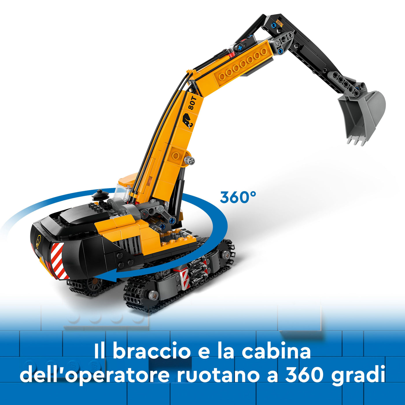 Escavatore da cantiere giallo