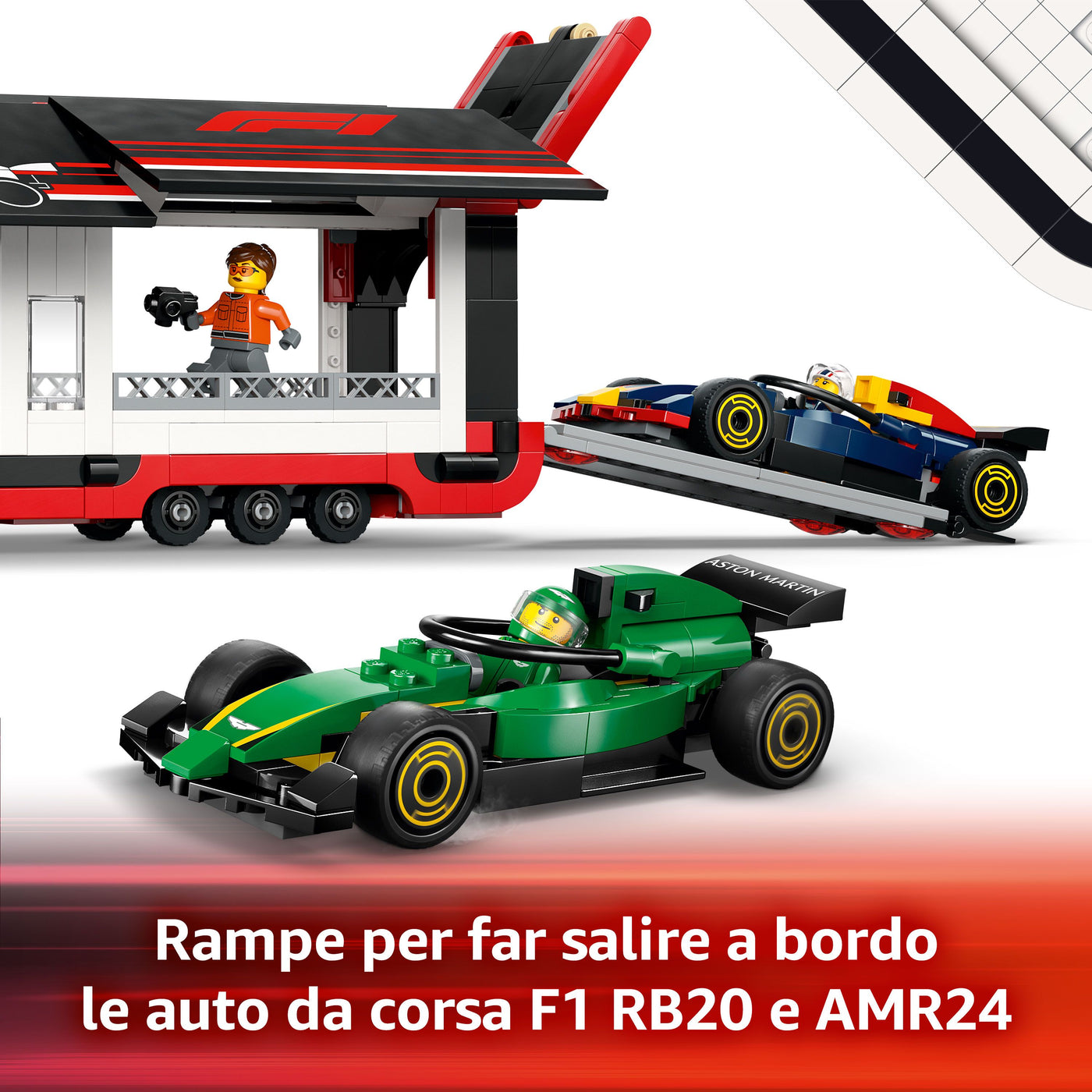 Autotrasportatore F1® con monoposto RB20 e AMR24 F1®