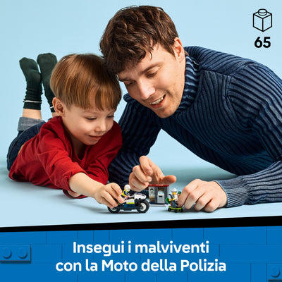 Inseguimento della moto della Polizia fotografia promozionale "Insegui i malviventi con la Moto della Polizia"
