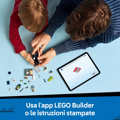 Inseguimento della moto della Polizia fotografia dall'alto del set lego in costruzione "Usa l'app LEGO Builder o le istruzioni stampate"