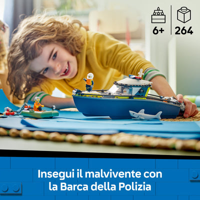 Inseguimento del motoscafo della Polizia fotografia promozionale "Insegui il malvivente con la Barca della Polizia"