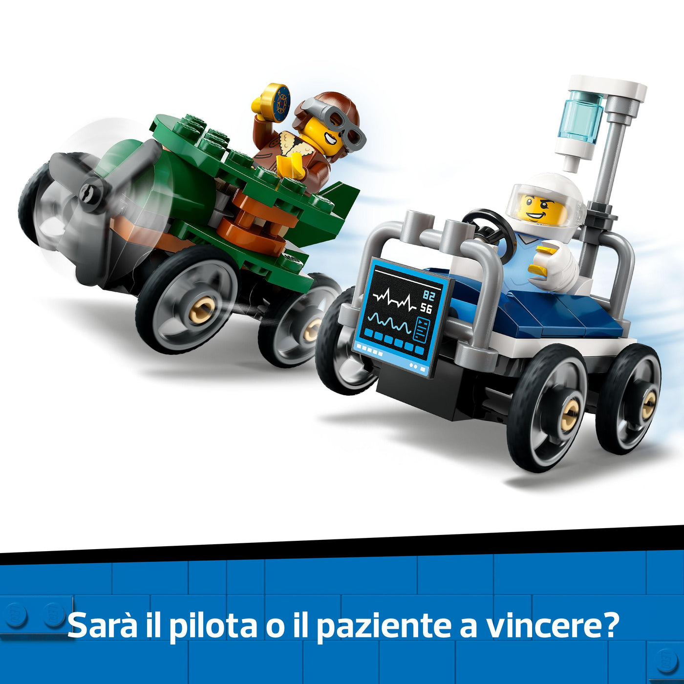Pack veicoli da corsa: aereo contro letto d’ospedale