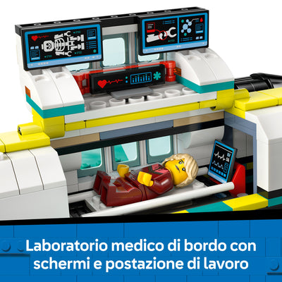 Aereo ambulanza di emergenza visione dettaglio laboratorio medico