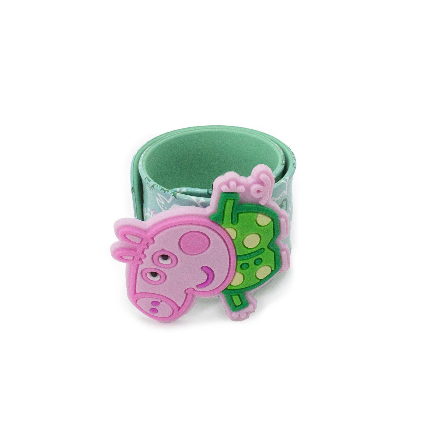 Bracciale a scatto verde George visione frontale del braccialetto chiuso