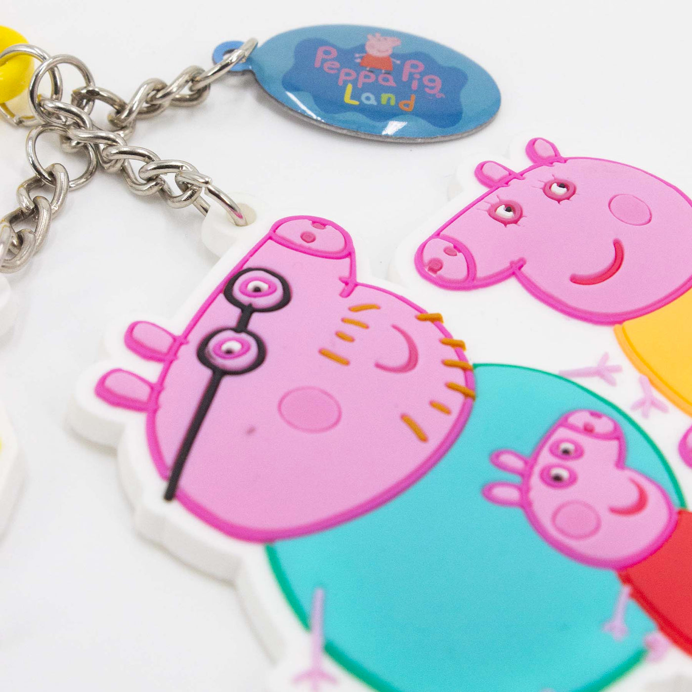 Portachiavi Famiglia Peppa Pig fotografia dettaglio con zoom