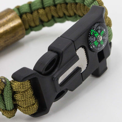 Bracciale Corda Jumanji® fotografia dettaglio bussola con zoom