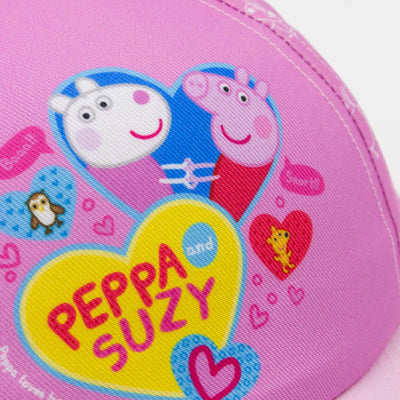 Cappello Peppa e Suzy visione dettaglio stampa con zoom