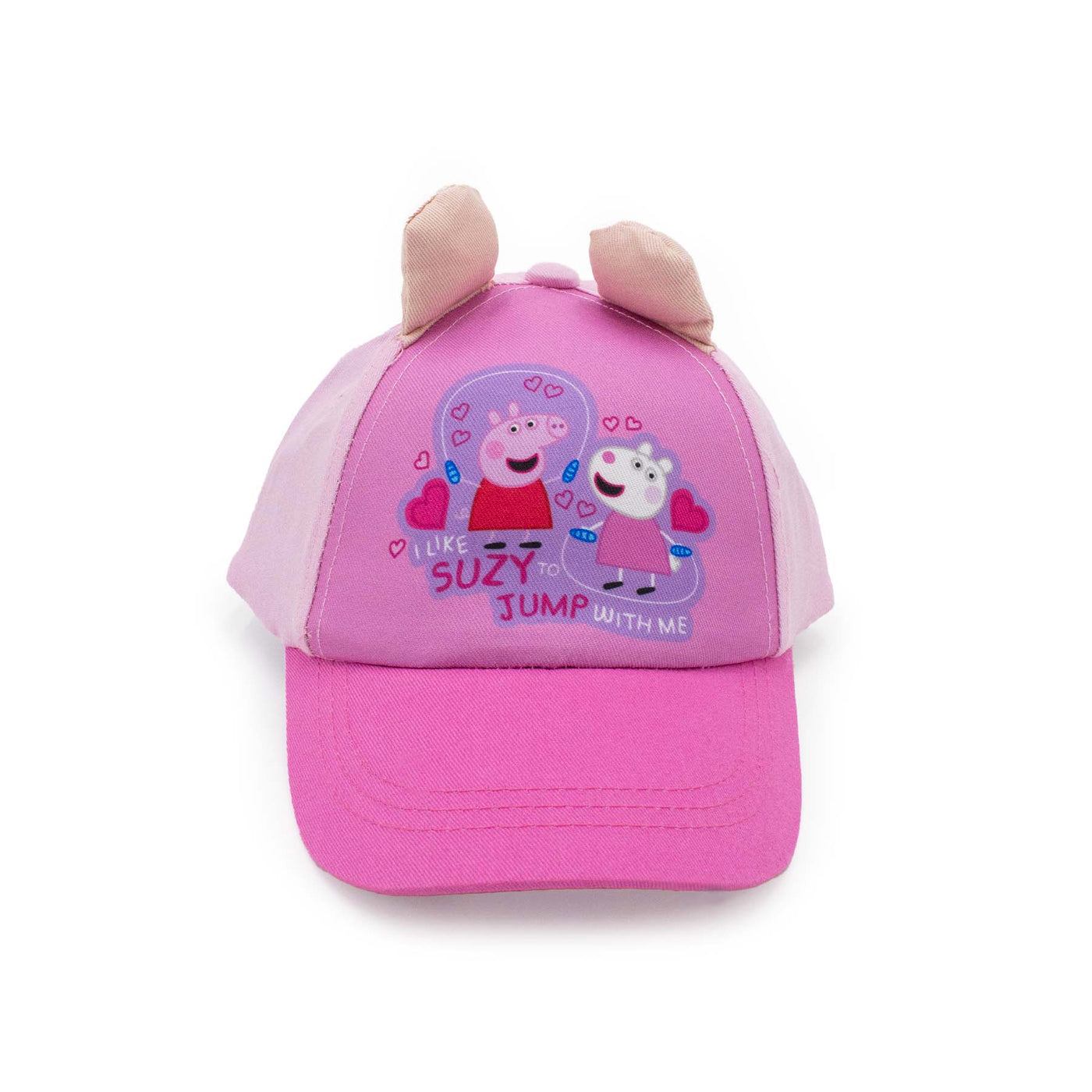 Cappello Peppa Pig con orecchie visione frontale
