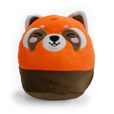 Ru Panda Rosso Peluche Cuscino visione frontale