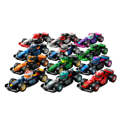Monoposto di F1® da collezione visione con prospettiva laterale delle macchinine del set lego