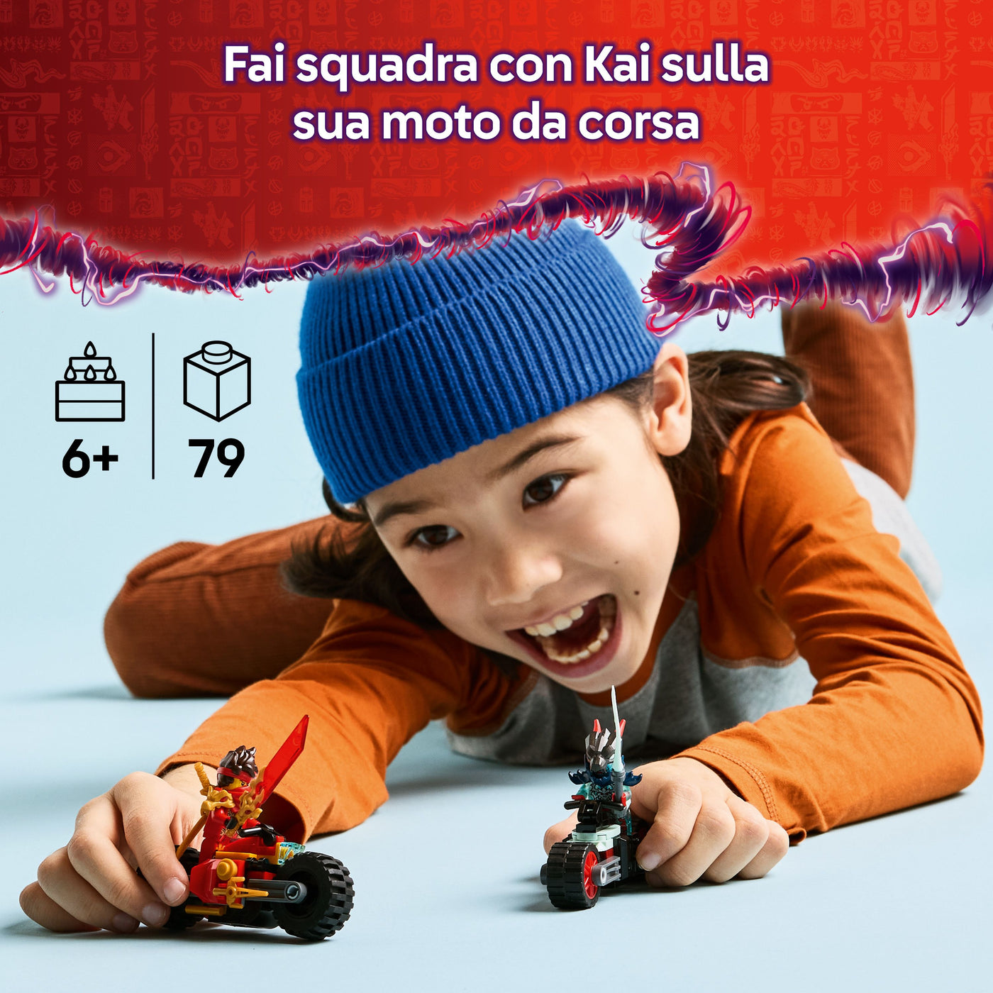 Gara di velocità sulla moto di Kai fotografia "Fai squadra con Kai sulla sua moto da corsa"