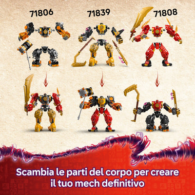Battle Mech Spinjitzu di Arin visione dettaglio compatibilità con altri set LEGO Spinjitzu