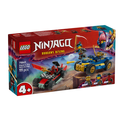Duello ad alta velocità tra Rogue e Drix visione con prospettiva laterale della scatola del set lego