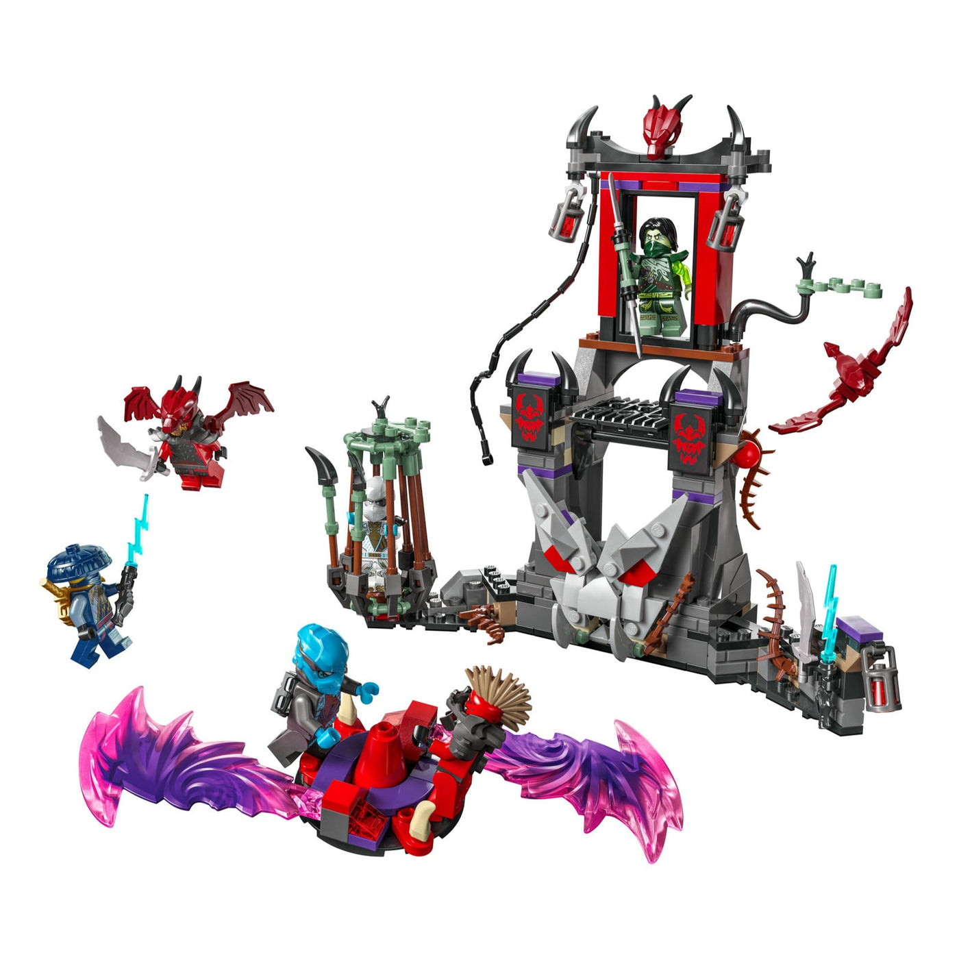 Villaggio della tempesta dragoniano visione con prospettiva laterale del set lego costruito