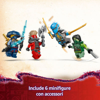 Villaggio della tempesta dragoniano visione dettaglio minifigure incluse nel set lego