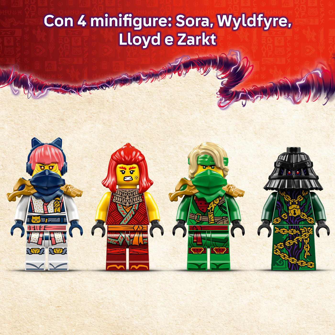 Rontu, il Drago Maestro visione dettaglio minifigure incluse nel set lego
