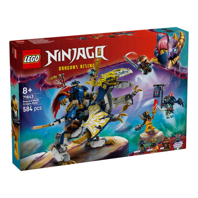 Mech cavalca-drago di Rogue visione con prospettiva laterale della scatola del set lego