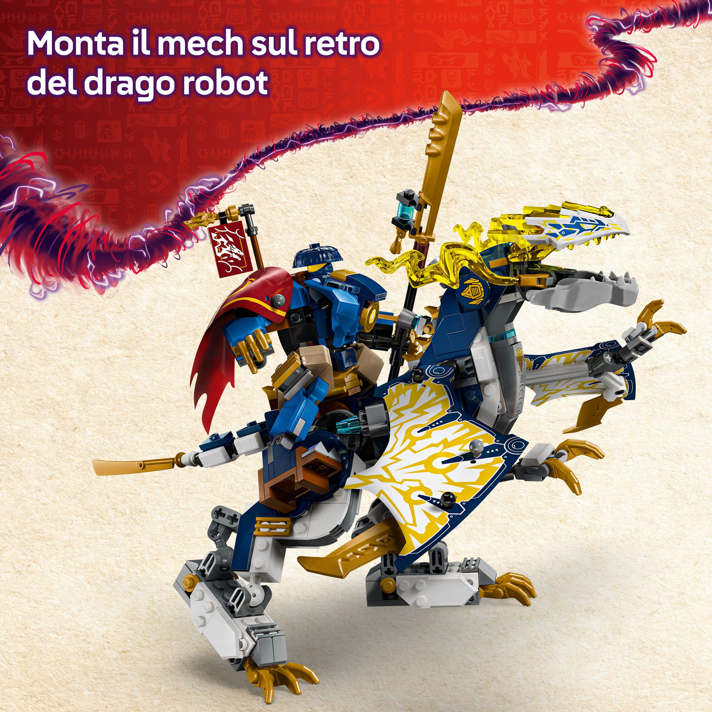Mech cavalca-drago di Rogue fotografia "Monta il mech sul retro del drago robot"