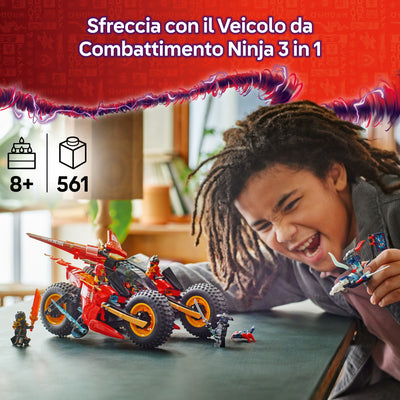 Veicolo da combattimento Ninja fotografia promozionale "Sfreccia con il Veicolo da combattimento Ninja 3 in 1"
