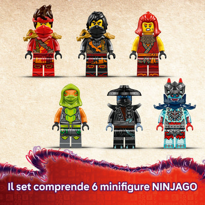 Veicolo da combattimento Ninja visione dettaglio minifigure incluse nel set lego