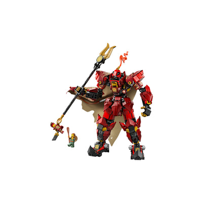 Mech Cavaliere del Fuoco fotografia frontale del set lego costruito