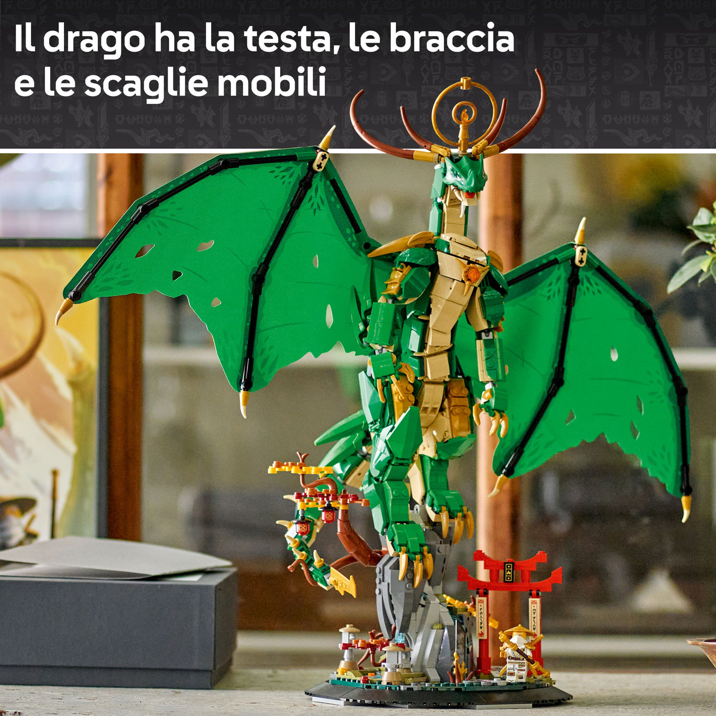 Drago-guardiano fotografia promozionale "Il drago a la testa, le braccia e le scaglie mobili"