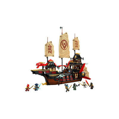 Il Bounty del Tempio visione con prospettiva laterale del set lego costruito