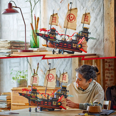 Il Bounty del Tempio fotografie del set lego in esposizione in ambiente domestico