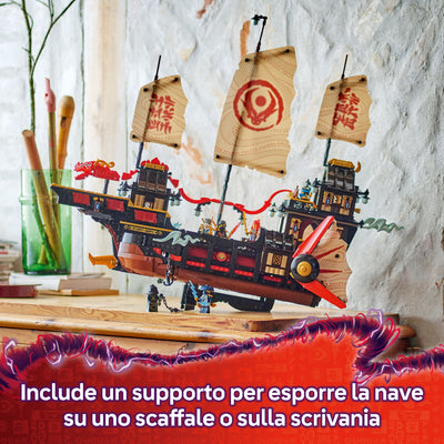 Il Bounty del Tempio fotografia promozionale "Include un support per esporre la nave su uno scaffale o sulla scrivania"
