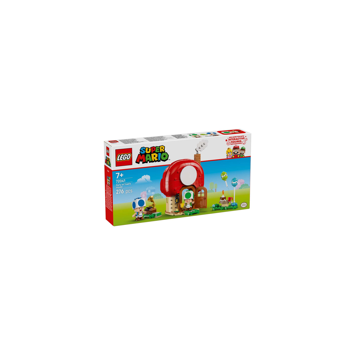Festa a casa di Toad visione con prospettiva laterale della scatola del set lego