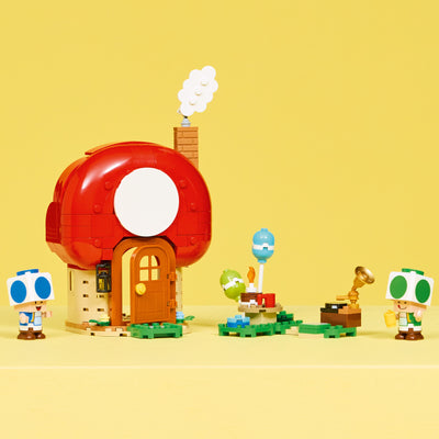 Festa a casa di Toad fotografia del set lego costruito con disposizione orizzontale
