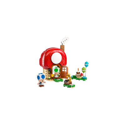 Festa a casa di Toad visione con prospettiva laterale del set lego costruito