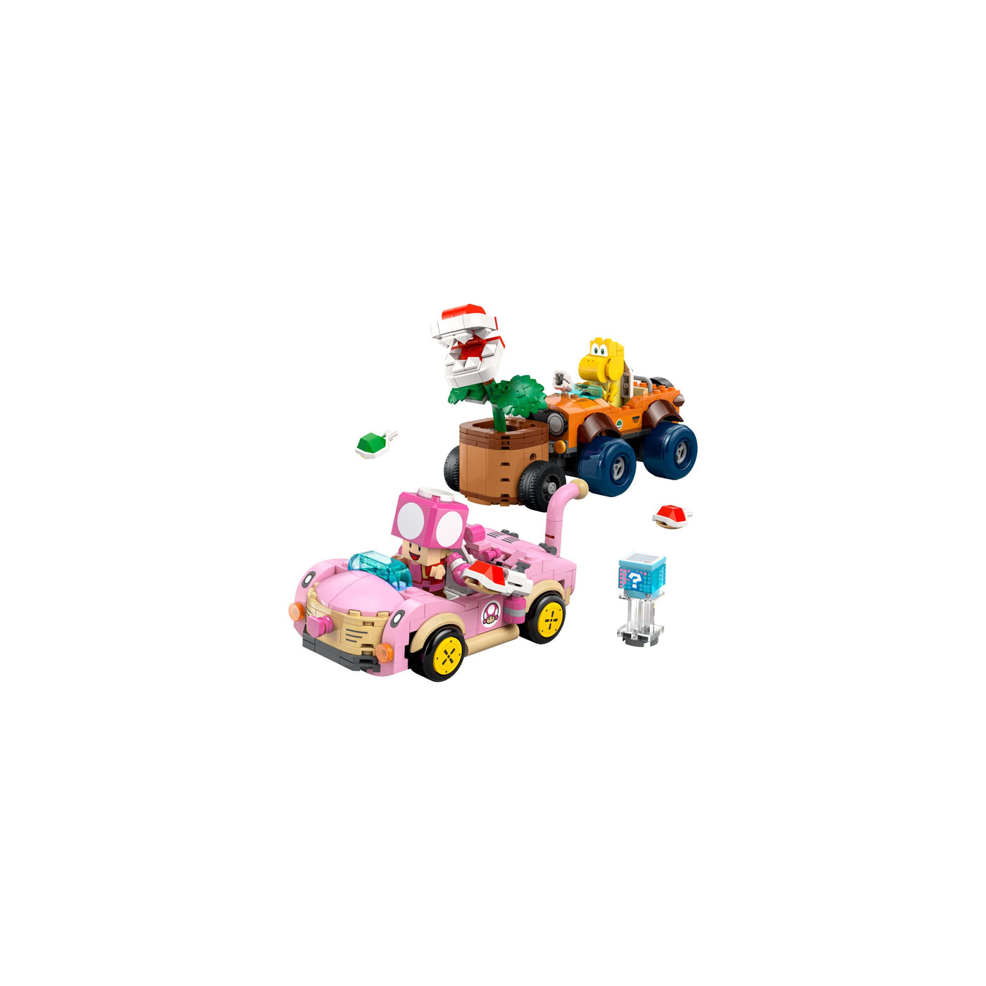 Mario Kart™ – All'inseguimento della Pianta Piranha potenziata visione con prospettiva laterale del set lego costruito