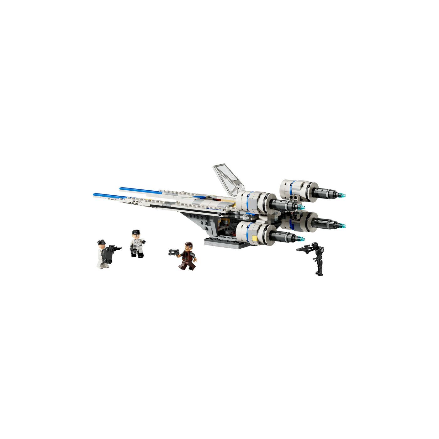 U-Wing Starfighter™ ribelle visione frontale del set lego costruito