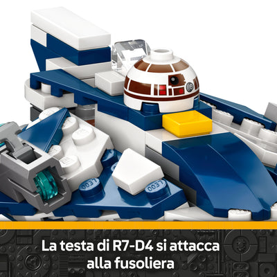 Microfighter Jedi Starfighter di Plo Koon visione dettaglio R7-D4
