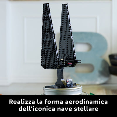 Shuttle di comando di Kylo Ren fotografia promozionale "Realizza la forma aerodinamica dell'iconica nave stellare"