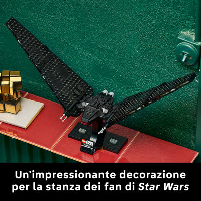 Shuttle di comando di Kylo Ren fotografia promozionale "Un'impressionante decorazione per la stanza dei fan di Star Wars"