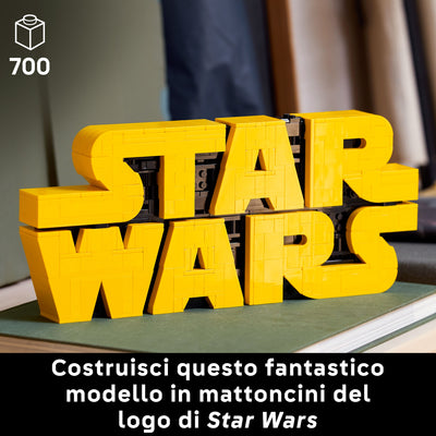 Logo Star Wars™ in mattoncini fotografia promozionale "Costruisci questo fantastico modello in mattoncini del logo di Star Wars"