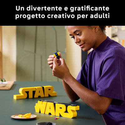 Logo Star Wars™ in mattoncini fotografia promozionale "Un divertente e gratificante progetto creativo per adulti"
