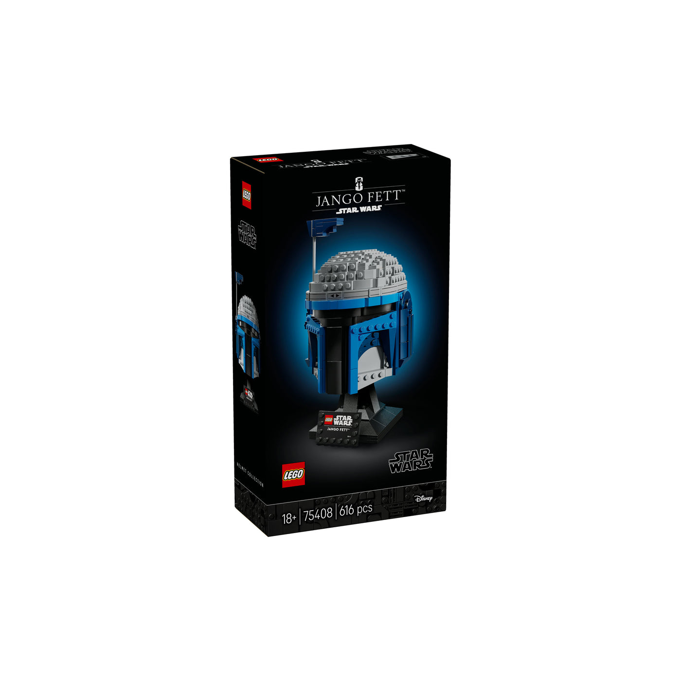 Casco di Jango Fett™ visione con prospettiva laterale della scatola del set lego 