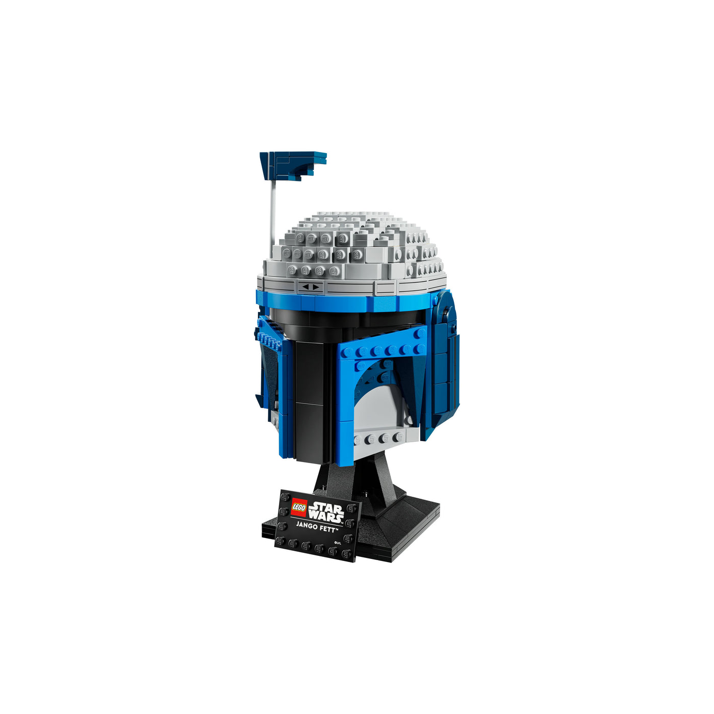 Casco di Jango Fett™ visione con prospettiva laterale del set lego costruito