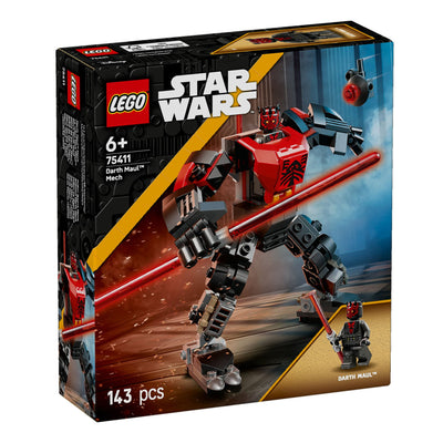 Mech Darth Maul visione con prospettiva laterale della scatola del set lego